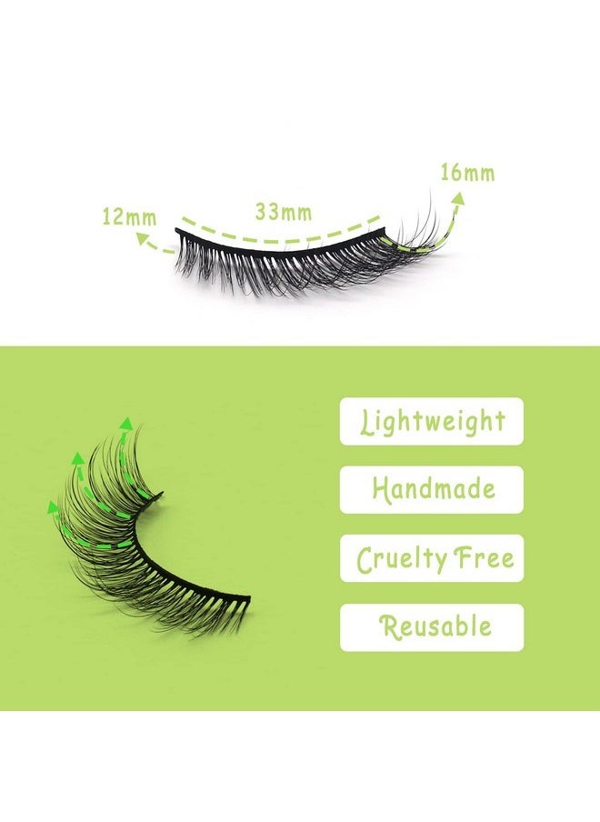 Fox Eye Lashes L Curl Fluffy False Eyelashes 5 Pairs Pack Cat Eye Lashes Wispy & Lightweight Fake Eyelashes For Doll Eye Makeup (Foxy 05)