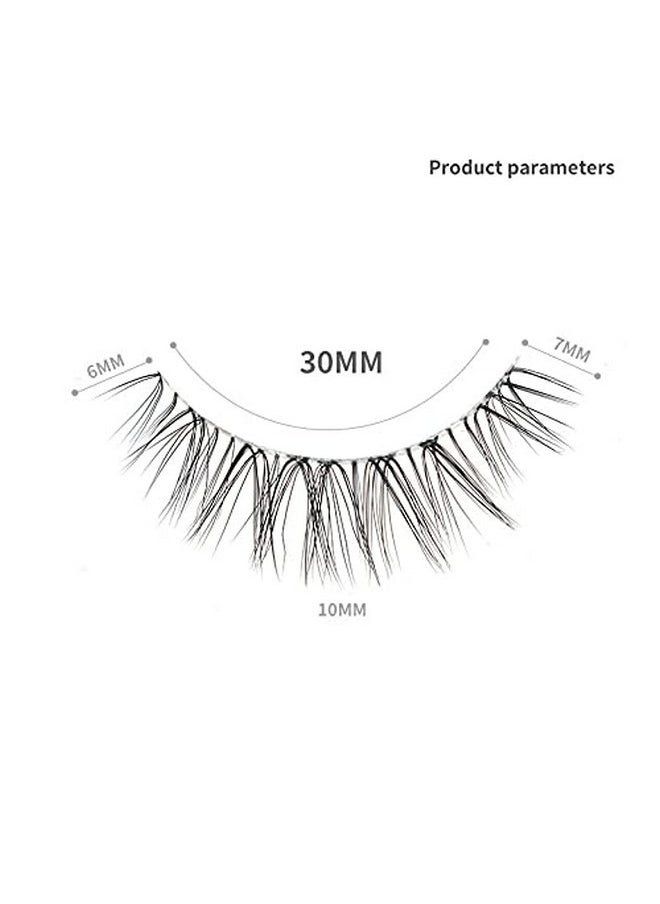 3 Pairs Fake Eyelashes Natural Look False Eye Lashes Daily Strip Cross Clear Band Lashes For Eye Makeup (Mjy-G07)