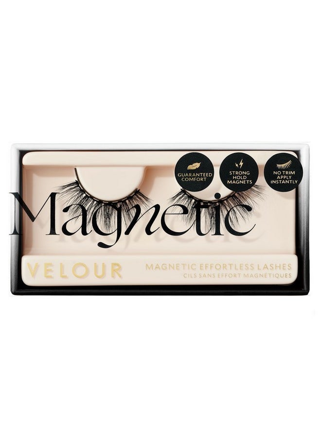 Velour Magnetic Eyelashes - Luxurious False Lashes - Reusable Magnetic Lashes - Wear Up To 30X - Vegan, All Eye Shapes, Natural Magnetic Lashes, Magnetic Eyeliner Not Included (Magnet-Eyezed)