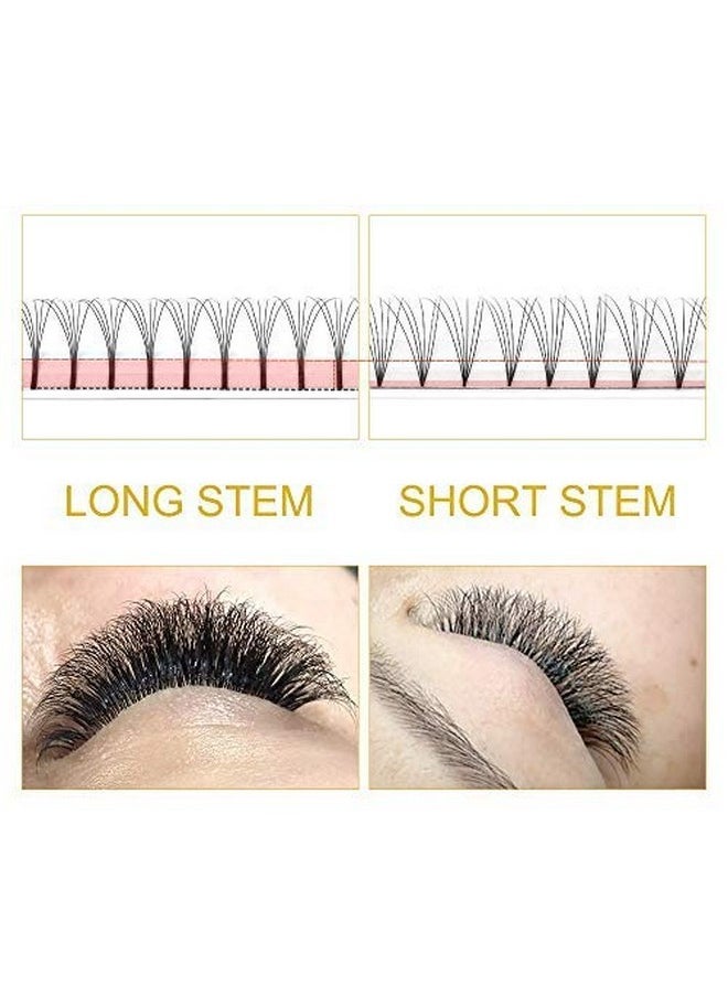 Premade Volume Eyelash Extensions 5D-D-0.10-13 Long Stem .07 .10 Premade Fans Eyelash Extensions Volume Lash Extensions C D Curl Premade Volume Fans (5D-D-0.10,13 Mm)