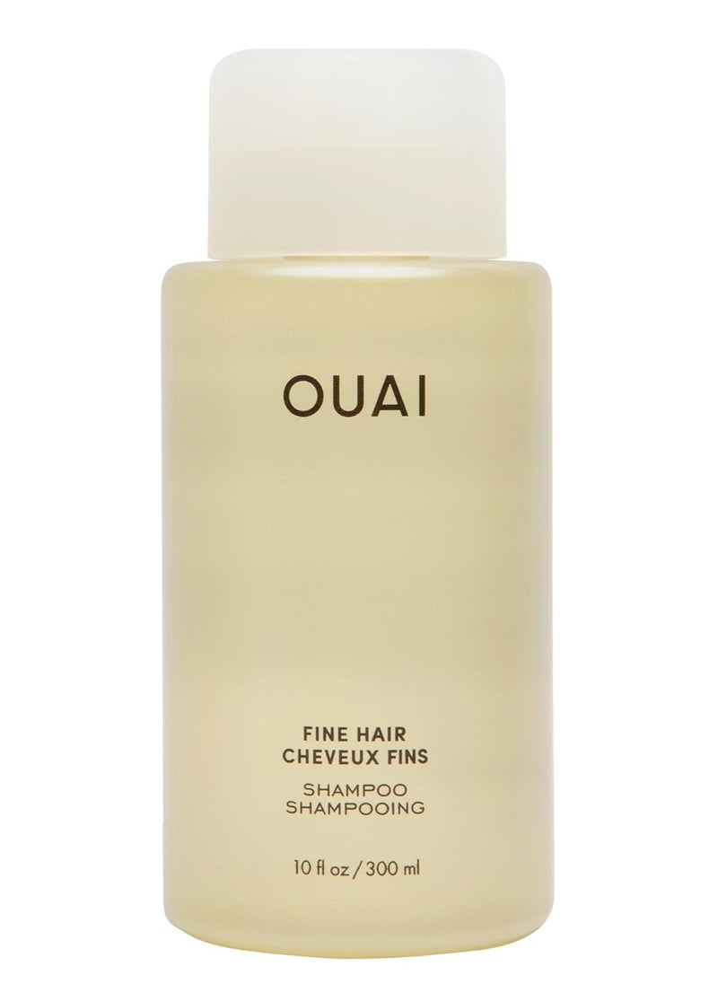 OUAI Fine Shampoo - Volumizing Shampoo with Strengthening Keratin, Biotin & Chia Seed Oil for Fine Hair - Delivers Clean, Weightless Body - Paraben, Phthalate & Sulfate Free Hair Care - 10 fl oz