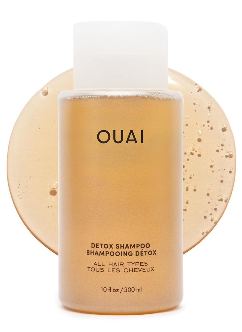 OUAI Detox Shampoo - Clarifying Shampoo for Build Up, Dirt, Oil, Product and Hard Water - Apple Cider Vinegar & Keratin for Clean, Refreshed Hair - Sulfate-Free Hair Care (10 oz)