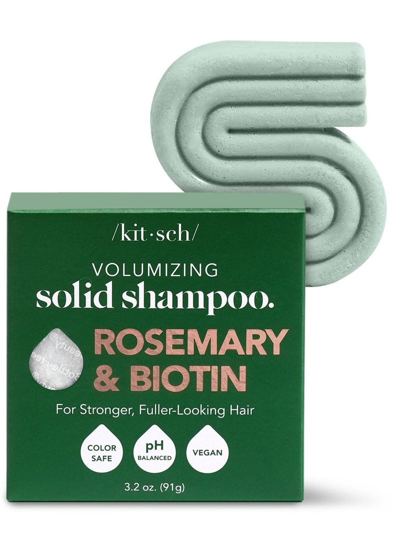 Kitsch Rosemary & Biotin Volumizing Natural Shampoo Bar for Hair Growth, Strengthening & Thickening Rosemary Shampoo Bar for All Hair Types, Made in USA, Vegan, Paraben Sulfate & Cruelty Free Bar Soap