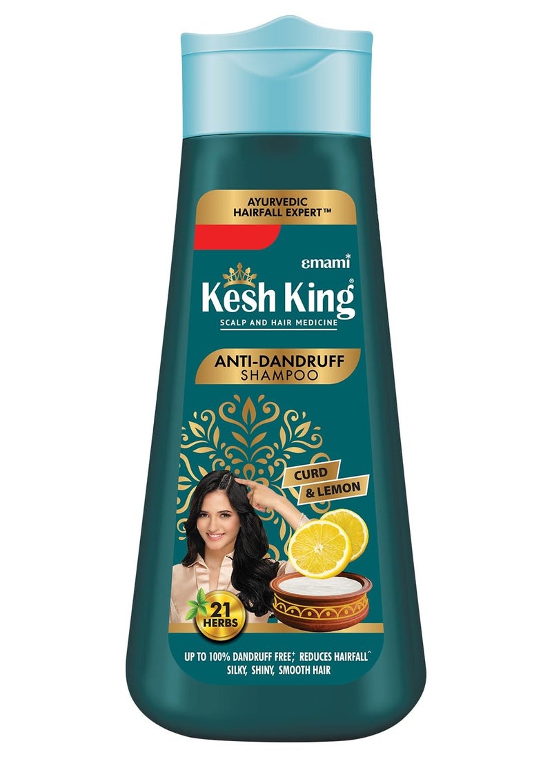 Kesh King Ayurvedic Anti-Dandruff Shampoo Up To 100% Dandruff Free, Reduces Hair Fall, 21 Natural Ingredients With The Goodness Of Curd, Lemon And Neem For Unisex, 340Ml