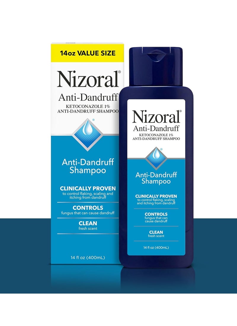 Nizoral Anti-Dandruff Shampoo with 1% Ketoconazole, Fresh Scent, 14 Fl Oz