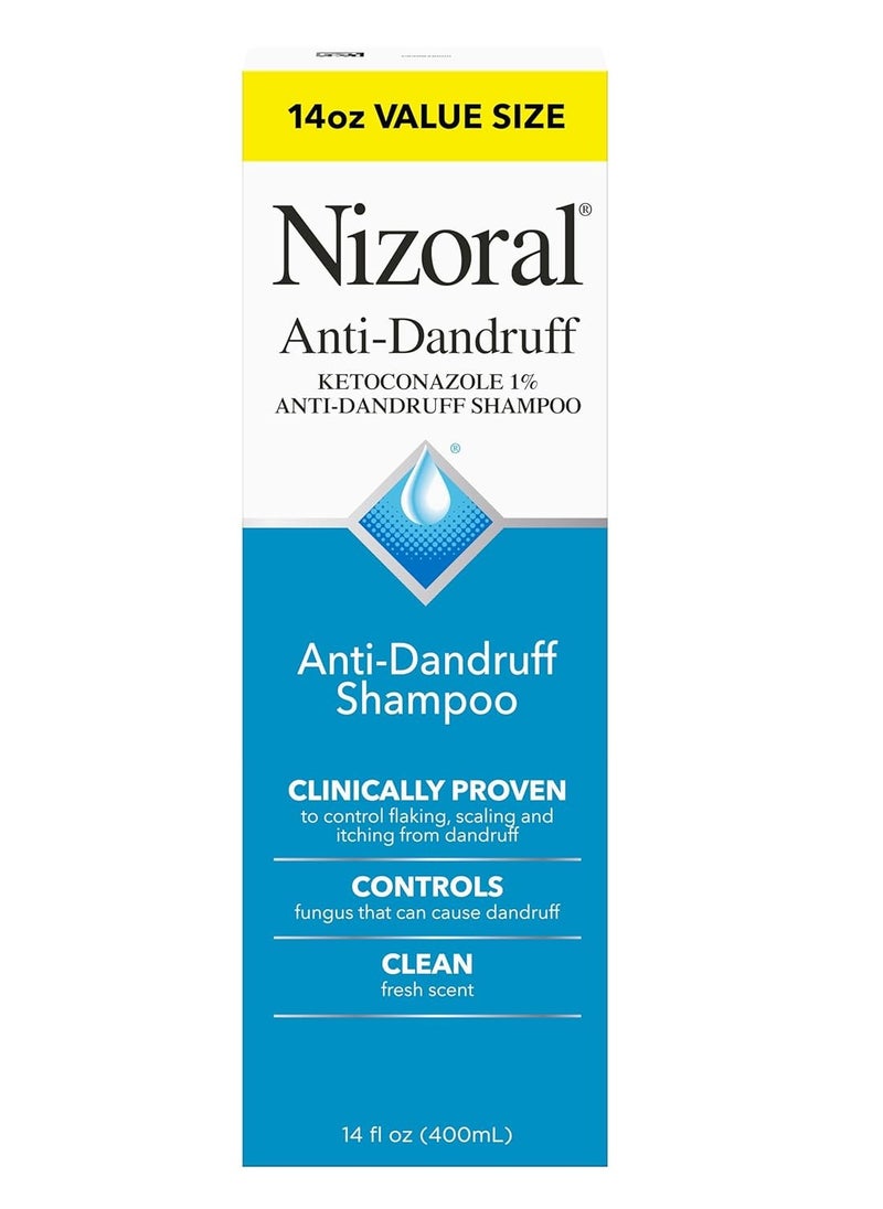 Nizoral Anti-Dandruff Shampoo with 1% Ketoconazole, Fresh Scent, 14 Fl Oz