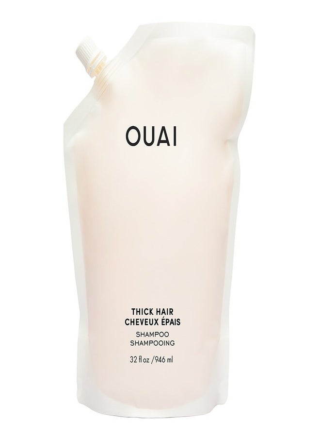 OUAI Thick Hair Shampoo - Jumbo Size 946ml - Hydrating & Nourishing Formula for Thick Hair