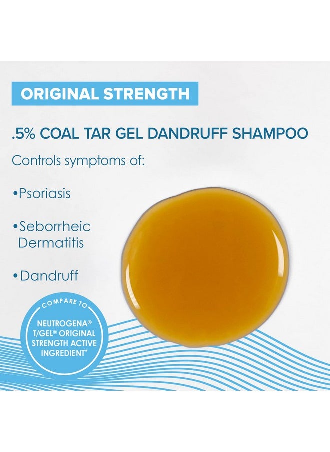 Coal Tar Therapeutic Plus Tar Gel Anti-Dandruff Shampoo 0.5% Coal Tar, 16 Fl Oz, Original Strength