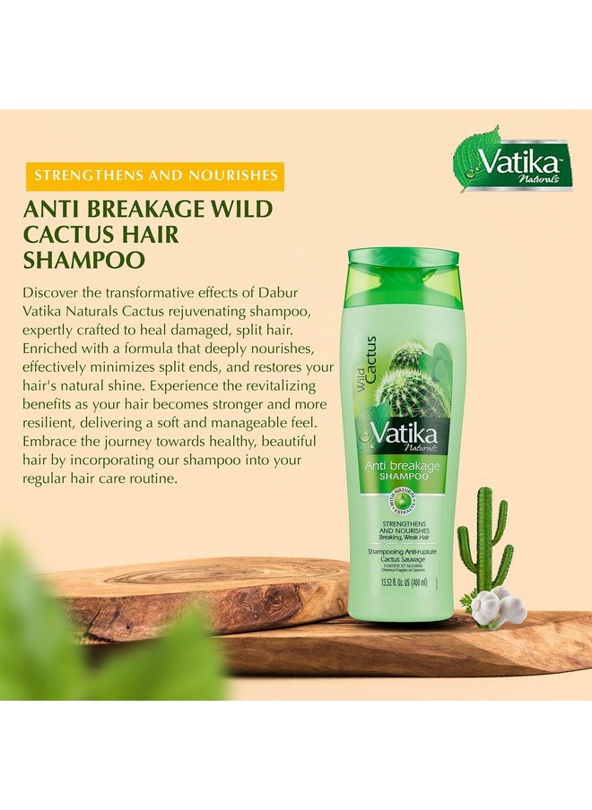 Vatika Anti-Breakage Shampoo, Wild Cactus, 13.52 Fluid Ounce (Pack Of 2)