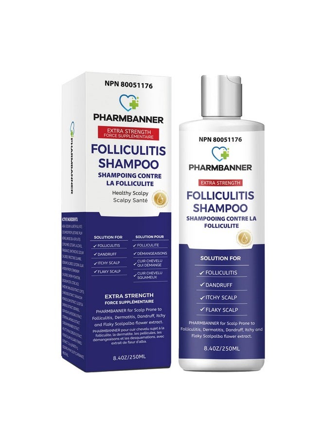 Anti-Fungal Shampoo For Folliculitis, Seborrheic Dermatitis, Scalp Psoriasis - Relieves Itchy & Dry Scalp