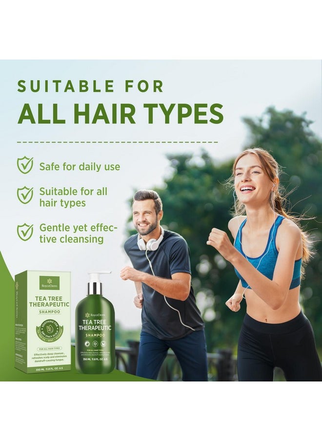 Tea Tree Antifungal Shampoo: Folliculitis Shampoo For Dry Scalp, Dandruff, And Itchy Scalp - Medicated Clarifying Shampoo With Tea Tree Oil, Paraben & Sulfate Free