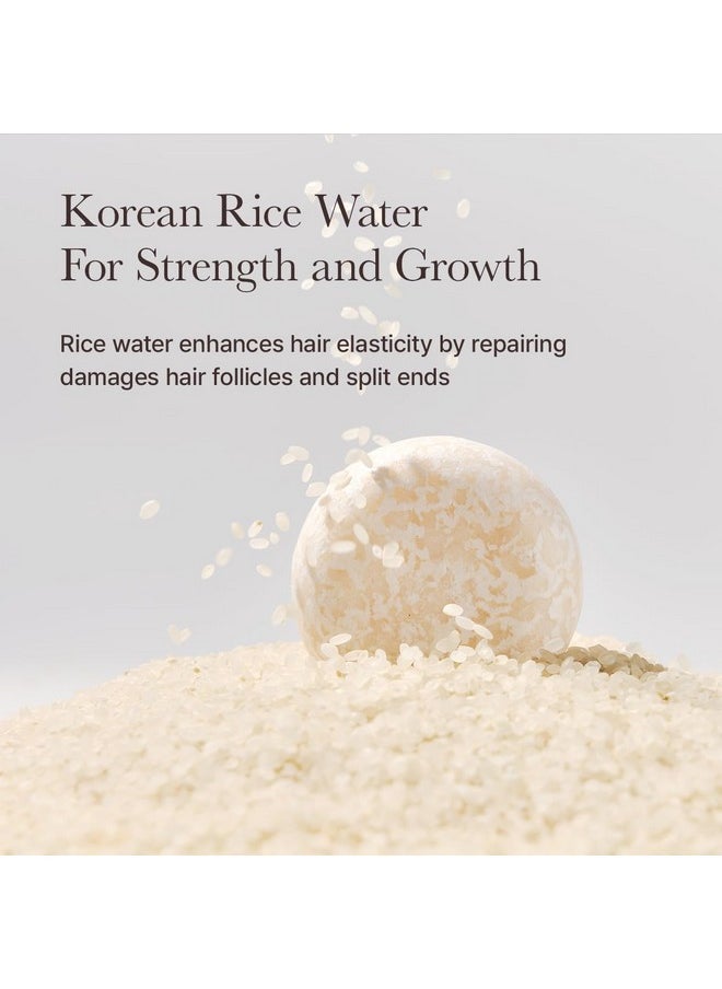 Rice Water Shampoo Bar For Hair Growth & Strengthening, All Natural Formula With Biotin & Protein