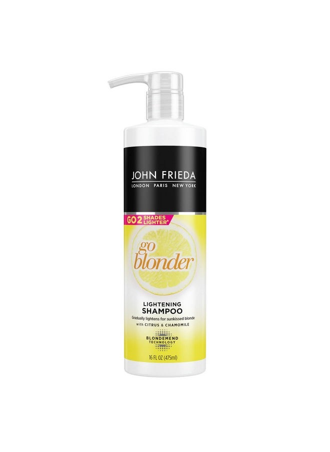 Sheer Blonde Go Blonder Blonde Shampoo, Gradual Lightening Shampoo, With Citrus And Chamomile, Featuring Our Blondmend Technology, 16 Oz