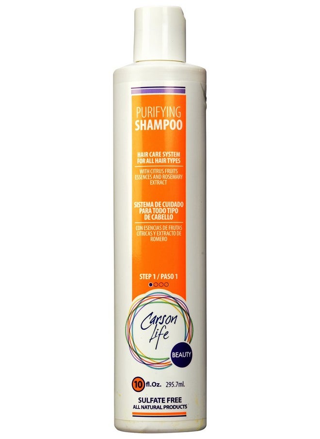Purifying Shampoo - For All Hair Types - 10 Oz - Made With Fruits And Herbs Extracts - Energize And Stimulate Hair - Helps Prevent Hair Loss And Dandruff - Made In The Usa