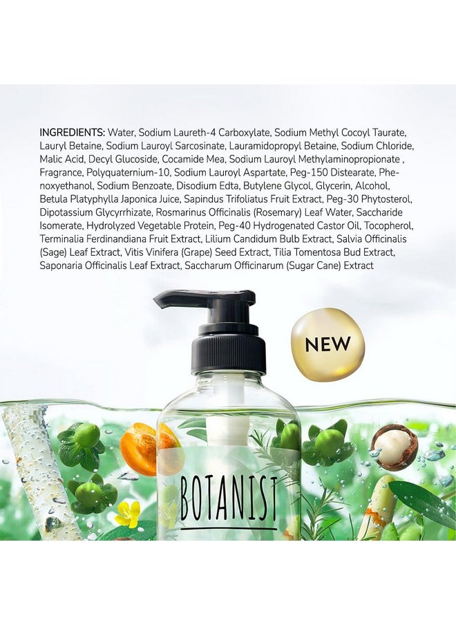 Japanese Organic & Natural Shampoo For Greasy Scalp, Nourish Scalp & Hair Shampoo With Pump For Women & Men For Scalp Cleanse, Sulfate & Silicone Free, New Lime & Leaf Green 460 Ml/16.2 Fl Oz