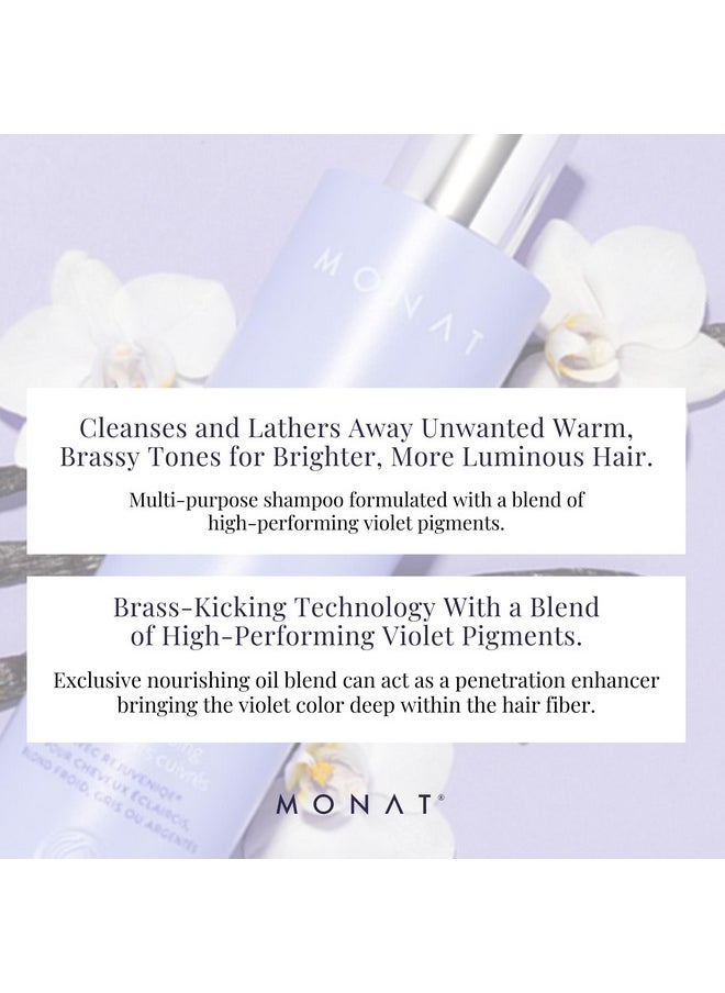 Violet Lights Anti-Brass Shampoo - Subtly Illuminates Hair - Advanced Toning Formula - Vibrant & Manageable Results - Gentle Cleansing For Radiant Locks - Enriched With Rejuveniqe®