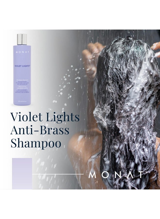 Violet Lights Anti-Brass Shampoo - Subtly Illuminates Hair - Advanced Toning Formula - Vibrant & Manageable Results - Gentle Cleansing For Radiant Locks - Enriched With Rejuveniqe®