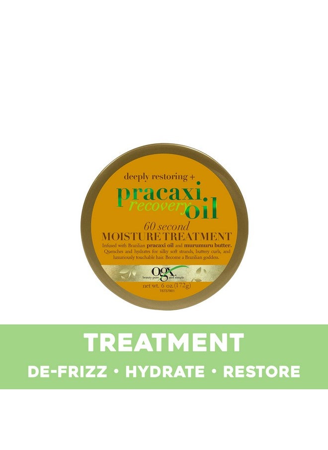 Deeply Restoring + Pracaxi Recovery Oil Antifrizz Deep Conditioning Inshower Moisture Treatment With Murumuru Butter Sulfatefree Surfactants Hair Mask To Nourish Restore, 6 Ounce