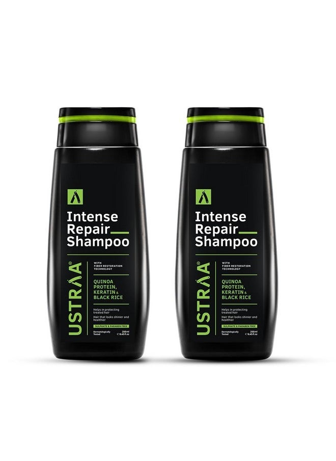 Intense Repair Shampoo - 250 Ml - Set Of 2 | Fiber Restoration Technology | Helps Protect & Restore Hair Bonds | With Black Rice, Quinoa Extracts & Keratin | No Sls, No Paraben