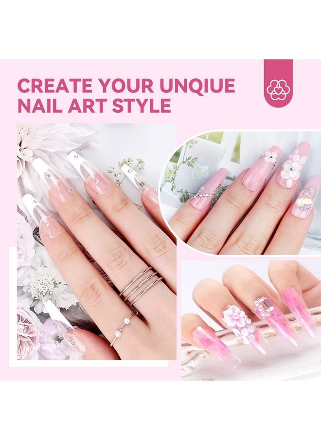 Acrylic Nail Kit With Everything: Nails Kit Acrylic Set For Beginners Gel Polish Kit U V Lamp Nail Decoration Professional Acrylic Nails Kit Starter Full Acrylic Nail Supplies Diy Home Salon