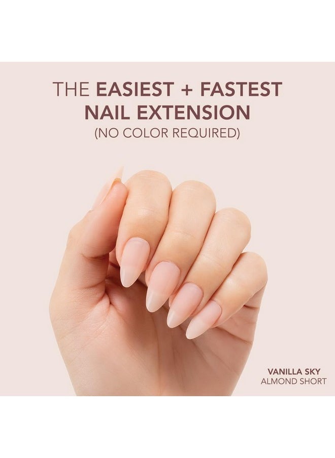 Professional Nails *New* Cover Gelly Tip Case Soft Gel Nail Extensions (Short Almond - Vanilla Sky)