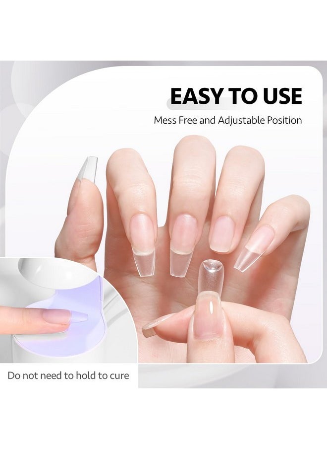 Solid Nail Glue Gel For Nail Tips, 15G Solid Nail Gel, Solid Nail Glue For Press On Nails, False Nail Tips And Acrylic Nail Tips, Uv Light Cure