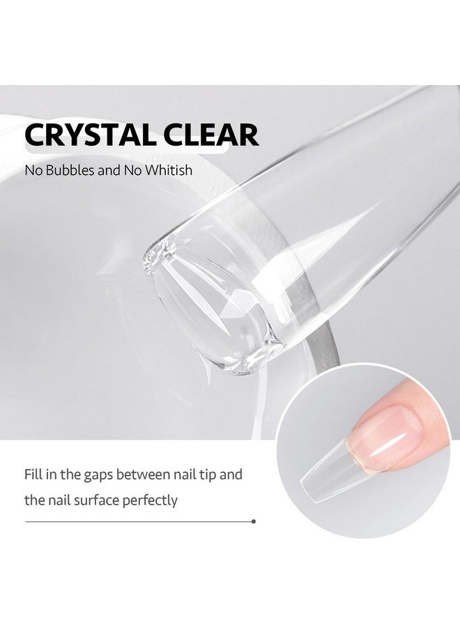 Solid Nail Glue Gel For Nail Tips, 15G Solid Nail Gel, Solid Nail Glue For Press On Nails, False Nail Tips And Acrylic Nail Tips, Uv Light Cure
