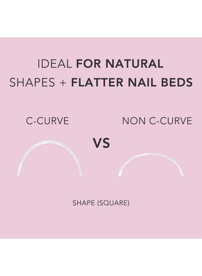 Professional Nails Non C Curve Nail Tips (Non C-Curve Nail Tips Xxl - Square - Clear)