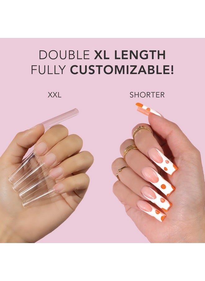 Professional Nails Non C Curve Nail Tips (Non C-Curve Nail Tips Xxl - Square - Clear)