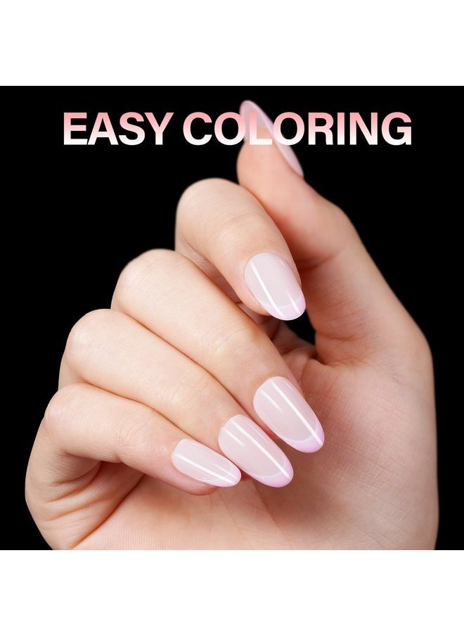 Short Oval Nail Tips Soft Gel Full Cover Clear Gelly Nail Tips Half Matte Acrylic Nail Tips Pre-Filed Fake Press On Nail Tips For Extension Home Diy Salon Manicure 216Pcs 12 Sizes