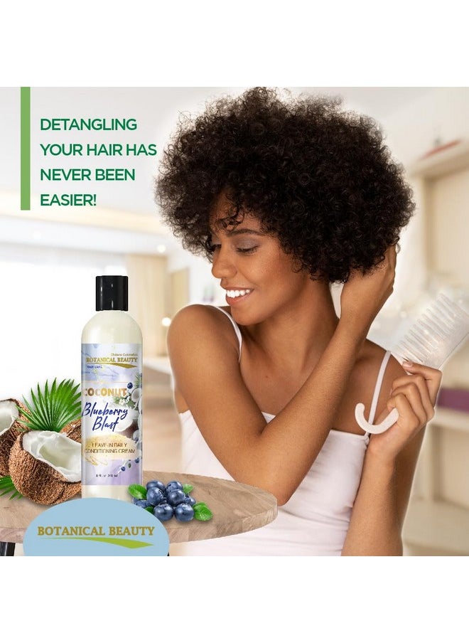 Coconut Blueberry Blast Leave-In Conditioner Hair Softening, Detangling, Damage Repairing And Breakage Prevention 8 Fl. Oz. 240 Ml.