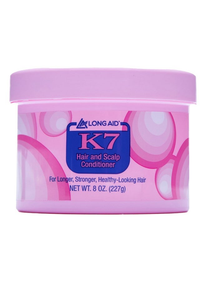 Aid Ampro Long-Aid K7 Hair And Scalp Conditioner - Rich With Natural Emollients - Provides Stronger Hair And Scalp For All Hair Textures - Protects Against Humidity And Nature - 8 Oz