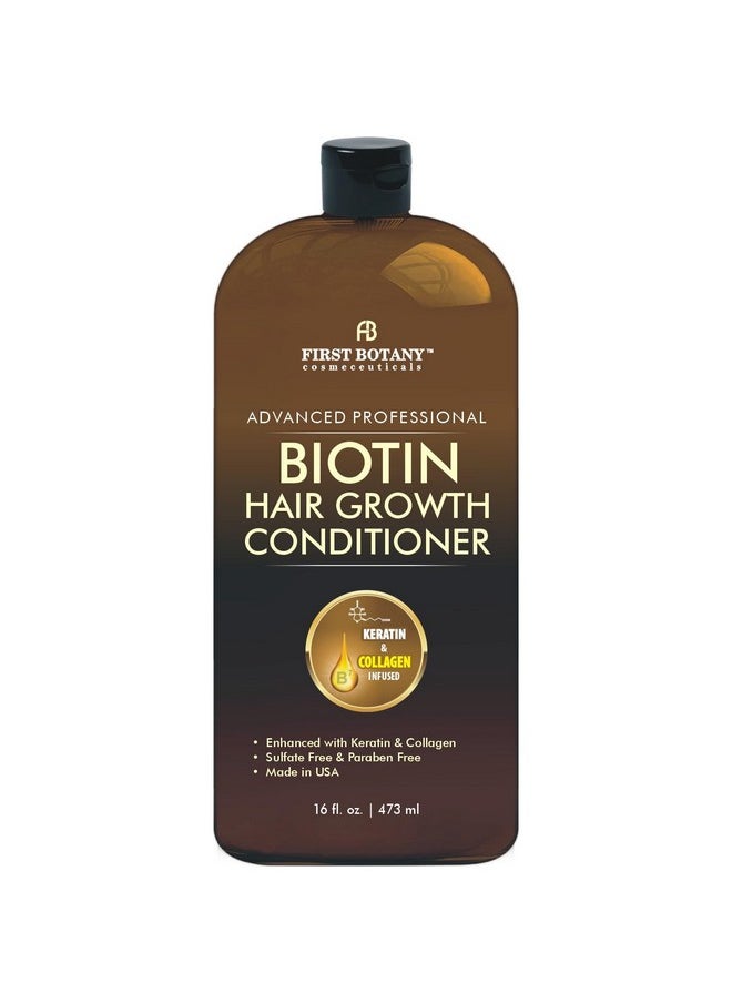 Hair Regrowth And Anti Hair Loss Conditioner 16 Fl Oz, With Dht Blockers, Collagen & Stem Cells- Daily Hydrating, Detoxifying, Volumizing Conditioner For Men And Women