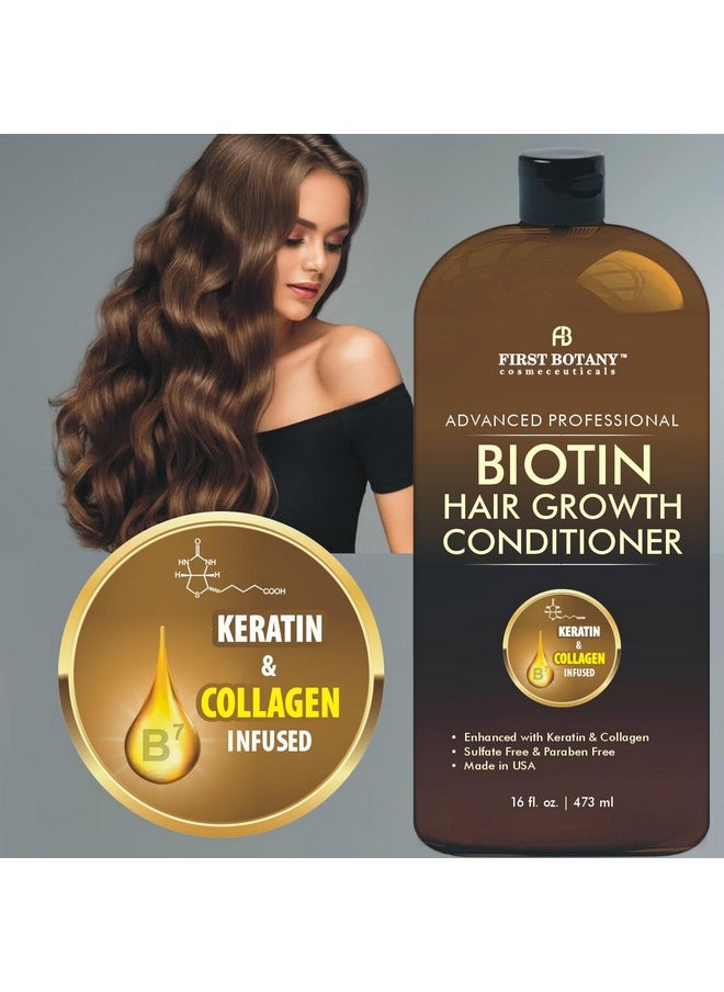 Hair Regrowth And Anti Hair Loss Conditioner 16 Fl Oz, With Dht Blockers, Collagen & Stem Cells- Daily Hydrating, Detoxifying, Volumizing Conditioner For Men And Women