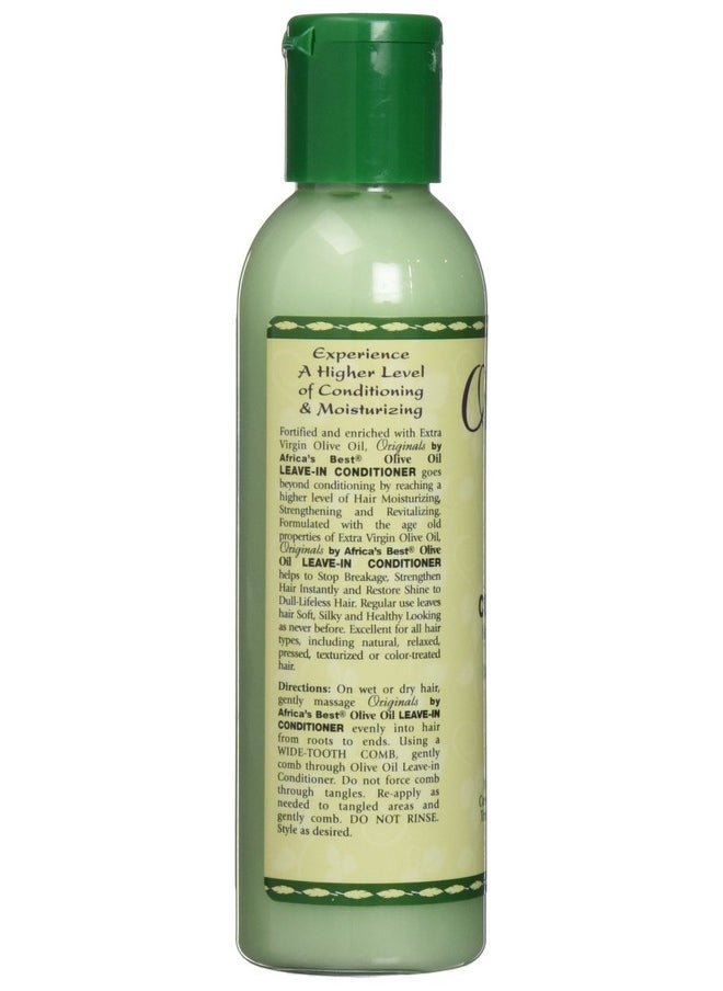 Olive Oil Leave-In Conditioner, Stop Breakage And Strengthen Hair Instantly, Restores Shine, Moisturizing, Strengthening, Revitalizing, 6 Oz