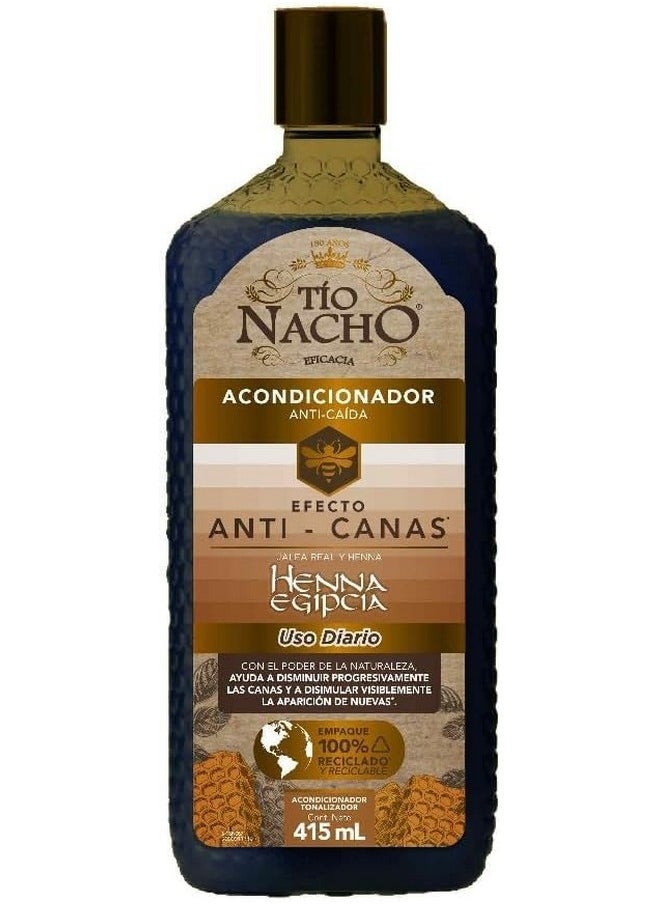 Tio Nacho Efecto Anti-Canas, Acondicionador Anti-Caída Con Henna Egipcia, 14.03 Fl Oz (Pack Of 1)