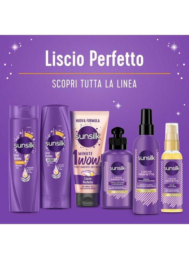 Conditioner Liscio Perfetto For Straight Hair 200 Ml, 6.7 Fl Oz - Made In Italy, Purple