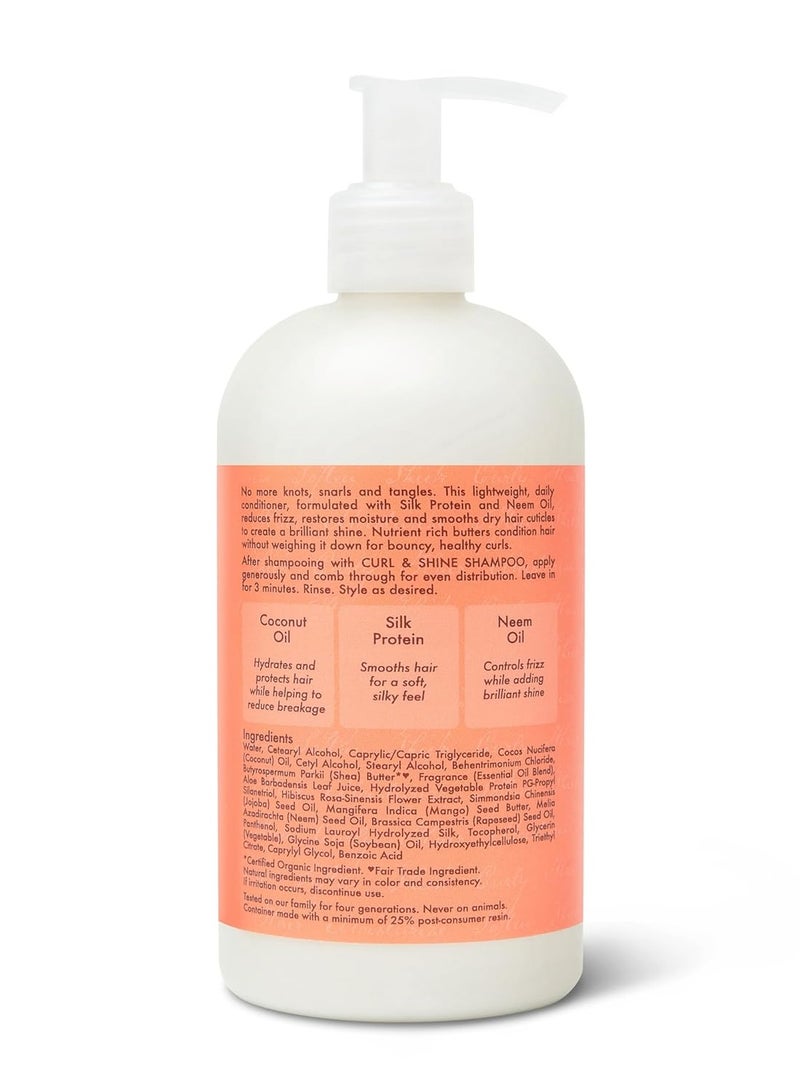 Curl & Shine Conditioner Coconut & Hibiscus, for Thick, Curly Hair to Moisturize & Soften, 13 oz 384 ml