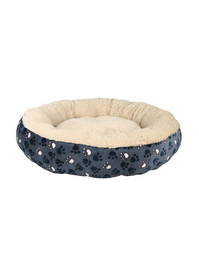 Plush Cushion Beds For Dogs Suitable For Small Breeds (Shih Tzu, Pug, Chihuahua) During Winters, Blue/Biege, 50 Cm