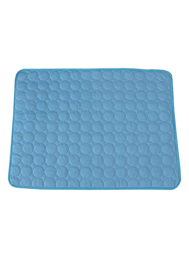 Rectangular Dog & Cat Bed|Premium Cool Ice Silk With Polyester With Bottom Mesh|Multi-Utility Self-Cooling Pad For Dog & Cat|Light-Weight & Durable Dog Bed|Zqcj001B-M|Blue