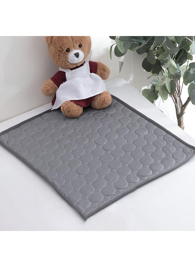 Rectangular Dog & Cat Bed|Premium Cool Ice Silk With Polyester With Bottom Mesh|Multi-Utility Self-Cooling Pad For Dog & Cat|Light-Weight & Durable Dog Bed|Zqcj001Dg-M|Dark Grey