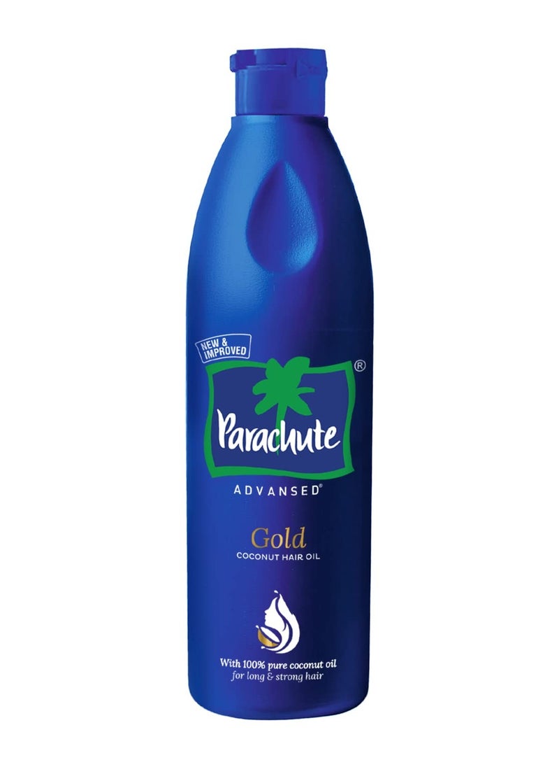 Parachute Advansed Gold Coconut Hair Oil with Vitamin E| Pure Coconut Oil| For Long, Strong & Nourished Hair| Damage & Dryness Protection| 13.5 Fl.oz.