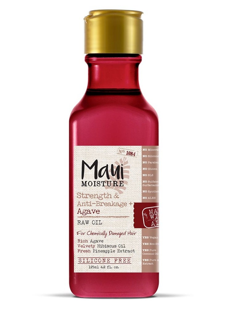 Maui Moisture Strength & anti-breakage + agave raw oil, 4.2 oz