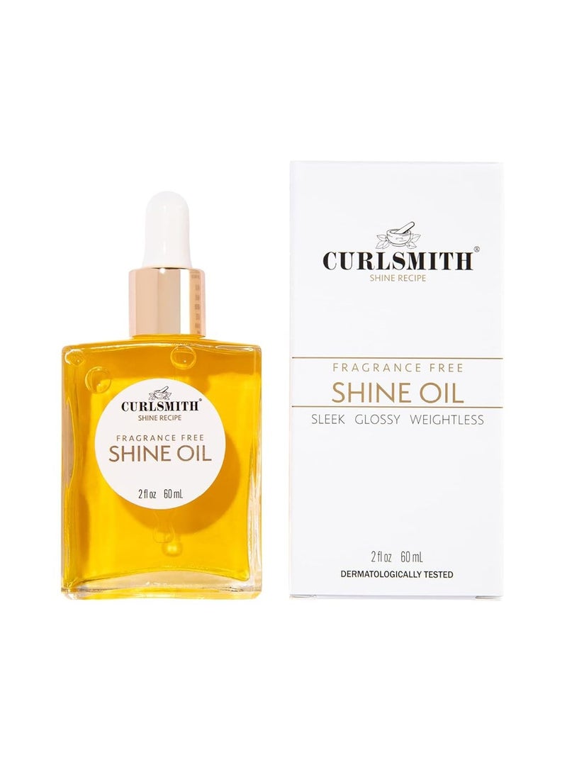 CURLSMITH - Shine Oil, Sensitive, Fragrance Free, for All Curl and Hair Types, Vegan, 2 fl oz