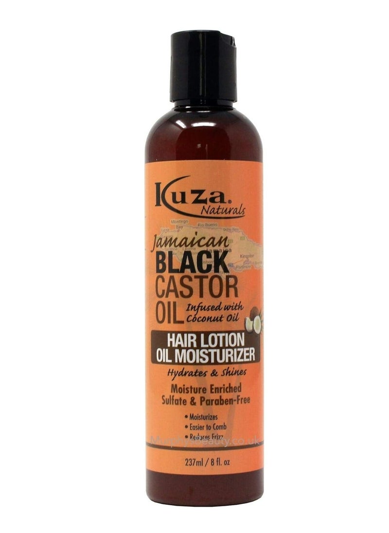Kuza Naturals Castor Oil Hair Lotion Moisturizer, Black