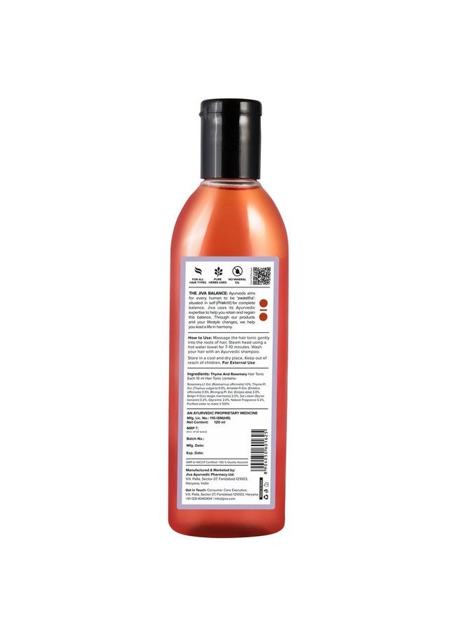 Thyme & Rosemary Tonic 120Ml | 100% Pure & Natural | For Hair (Pack Of 4)