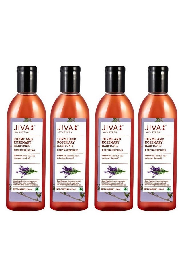 Thyme & Rosemary Tonic 120Ml | 100% Pure & Natural | For Hair (Pack Of 4)