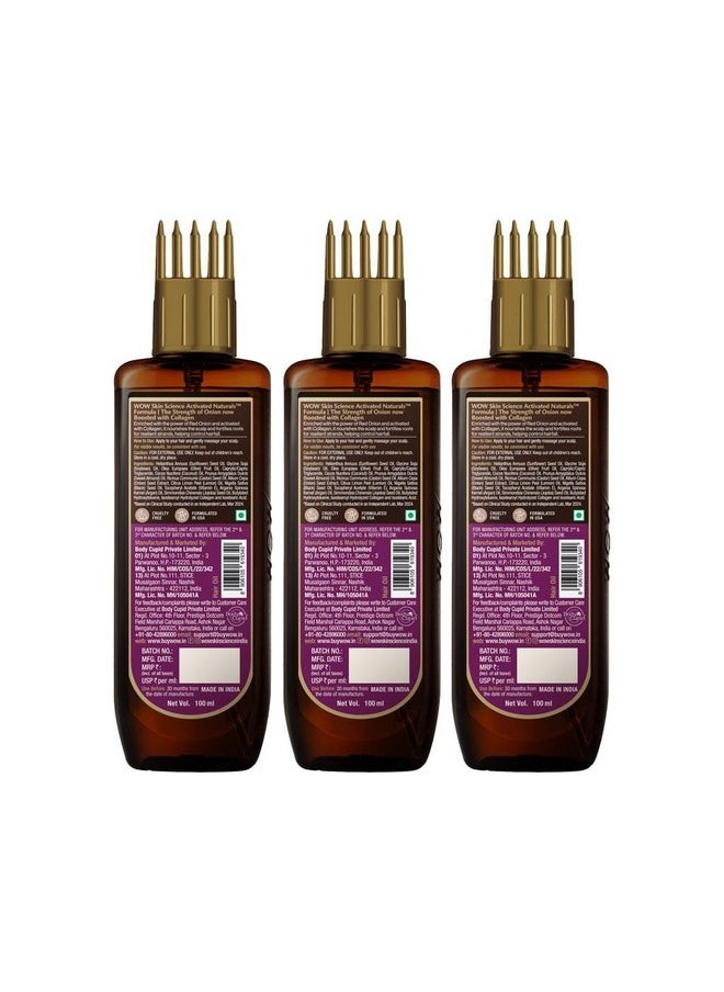 Onion Hair Oil |For Hair Growth And Hair Fall Control| With Black Seed Oil Extracts|200 Ml|Pack Of 3