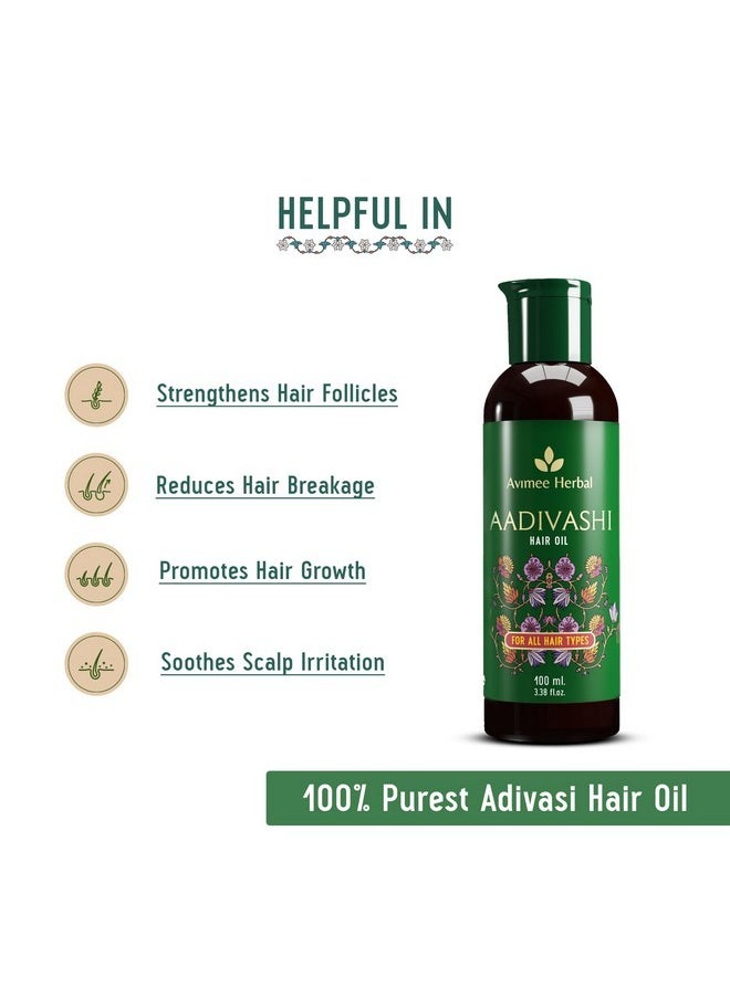 Original Adivasi Hair Oil For Hair Fall|With Onion, Rosemary, Castor, Amla, Almond, Coconut, Brahmi & Bhringraj Oil|For Men & Women|100 Ml