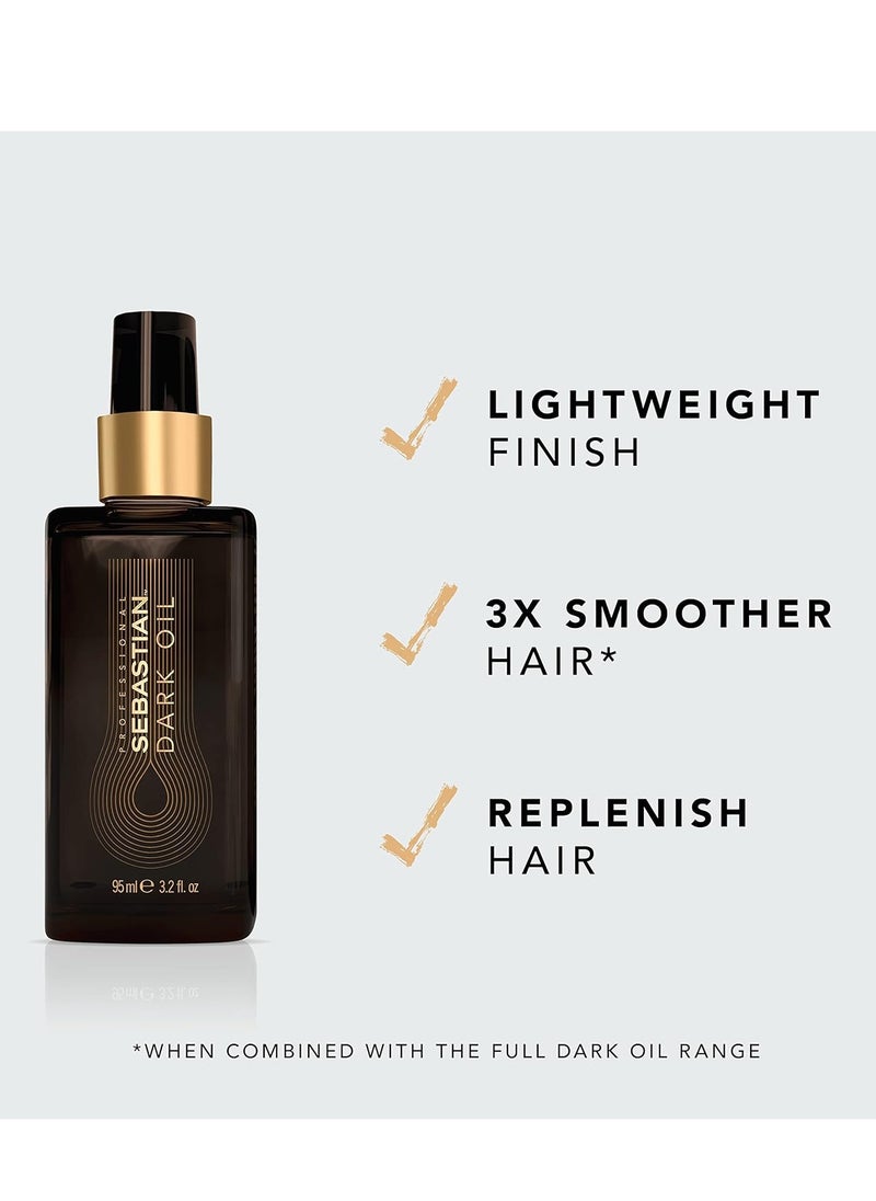 Sebastian Professional Dark Oil Lightweight Hair Styling Oil | Nourishing Blend of Natural Oils for a Smooth, Sleek Finish